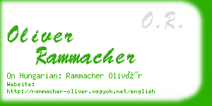 oliver rammacher business card